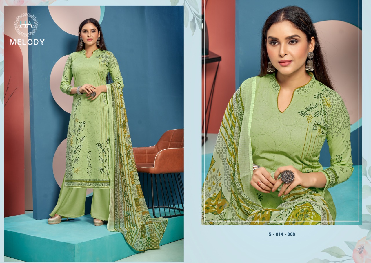 Harshit Melody Designer Cotton Dress Material Catalog