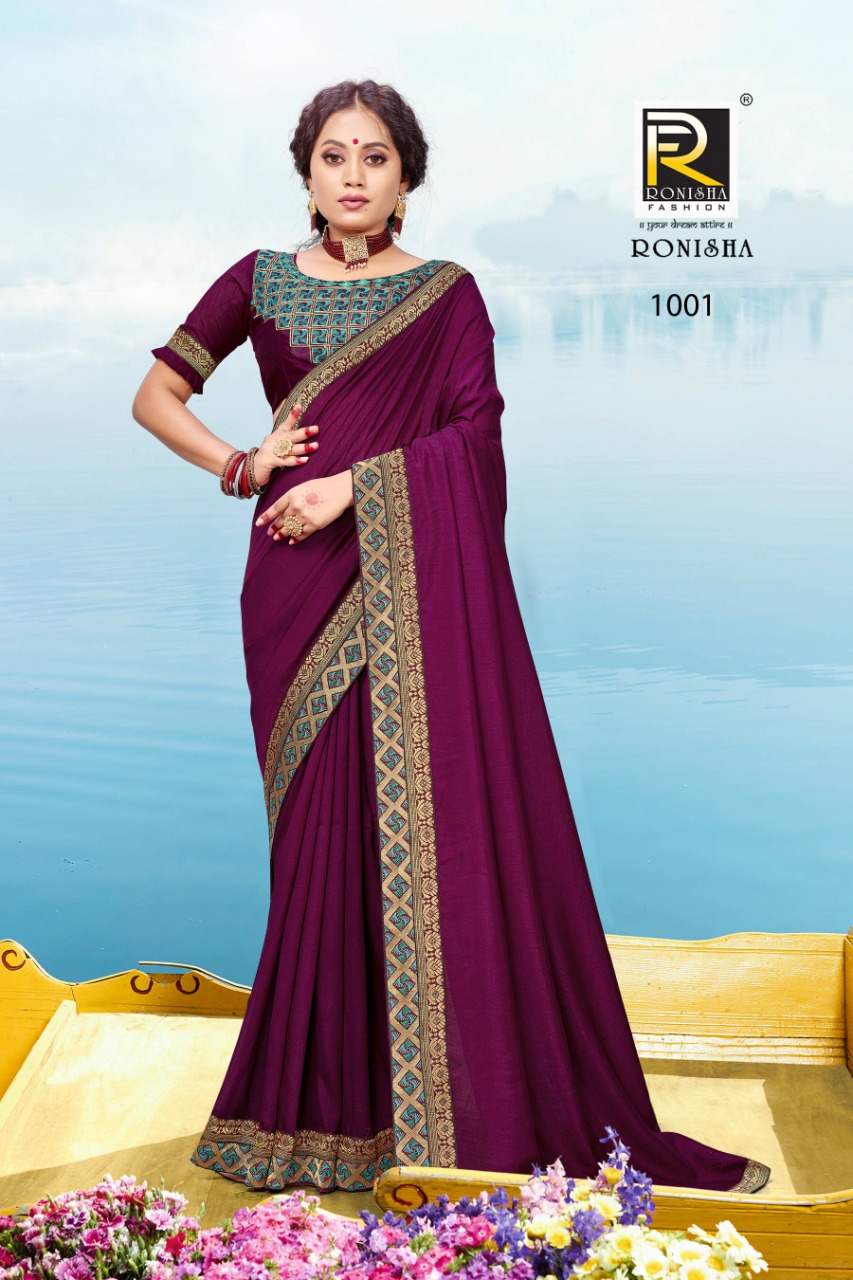 Ranjna Aashna Fancy Border Work Blouse Beautiful Saree Collection