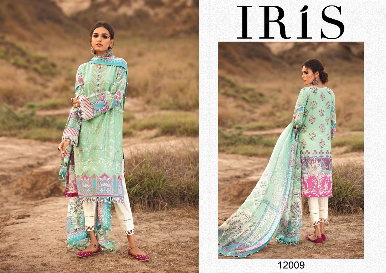Iris Vol  12 Cotton Karachi Dress Materials  Catalog