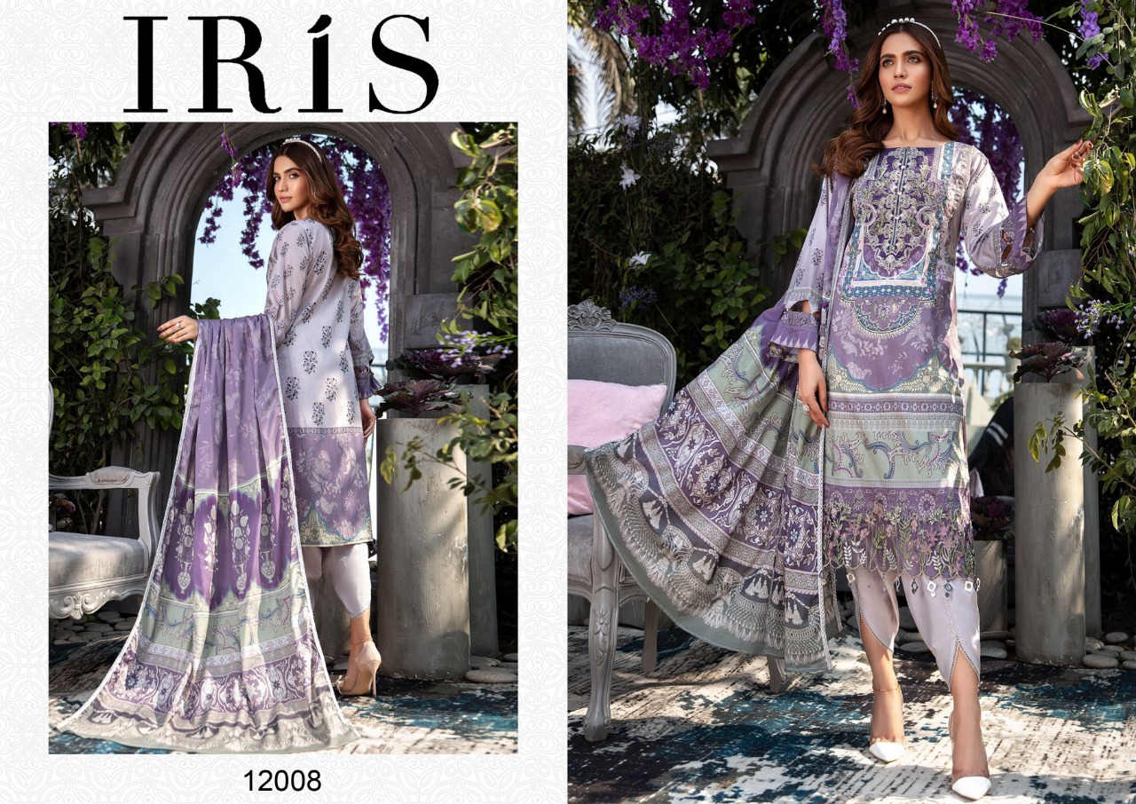 Iris Vol  12 Cotton Karachi Dress Materials  Catalog