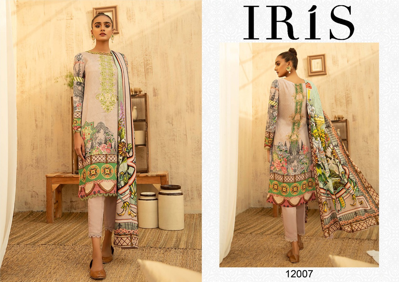 Iris Vol  12 Cotton Karachi Dress Materials  Catalog