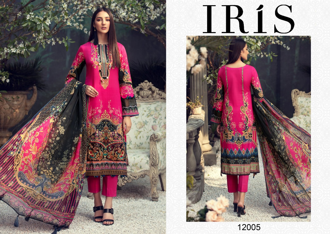 Iris Vol  12 Cotton Karachi Dress Materials  Catalog