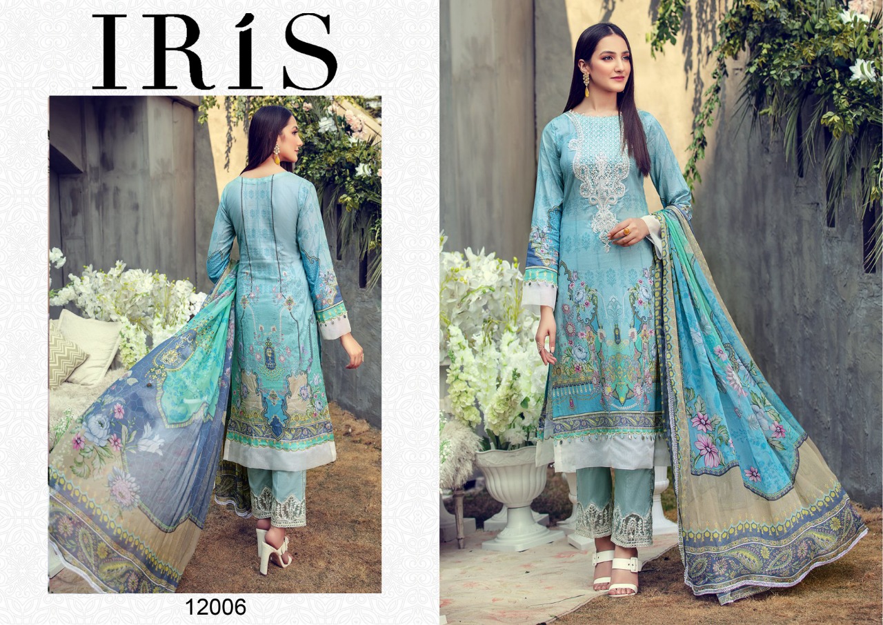 Iris Vol  12 Cotton Karachi Dress Materials  Catalog