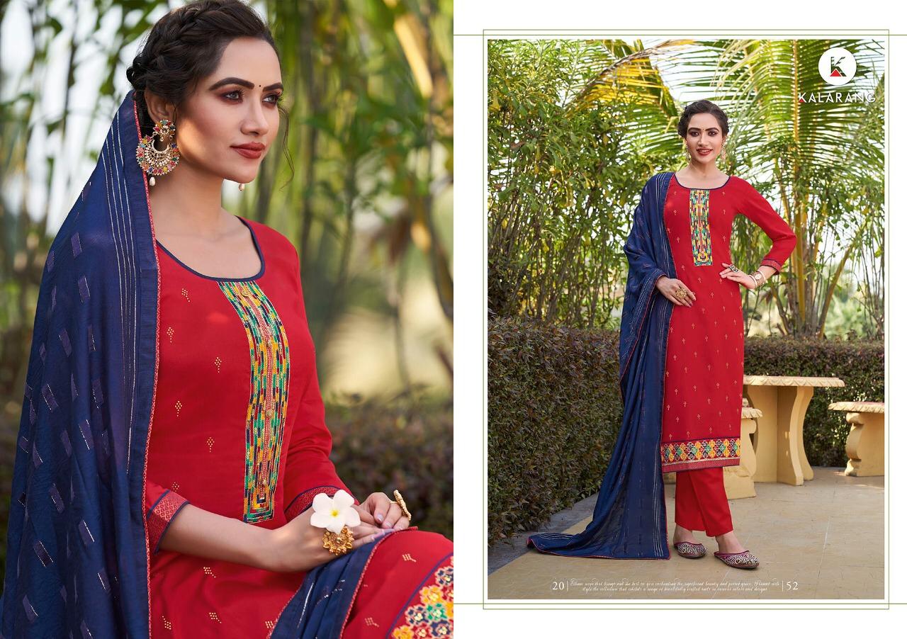 Kalarang Samaira Silk Designer Embroidery Salwar Suits  Catlaog