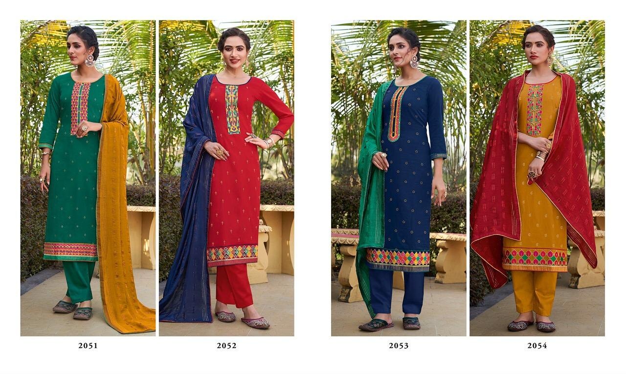 Kalarang Samaira Silk Designer Embroidery Salwar Suits  Catlaog