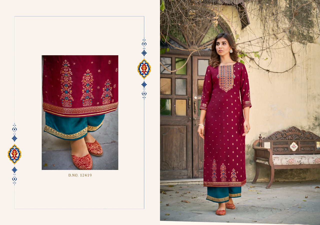 Kalaroop Armani Designer Ethnic Wear Kurti With Bottom Set Catalog