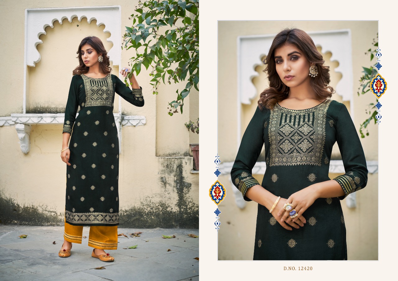 Kalaroop Armani Designer Ethnic Wear Kurti With Bottom Set Catalog