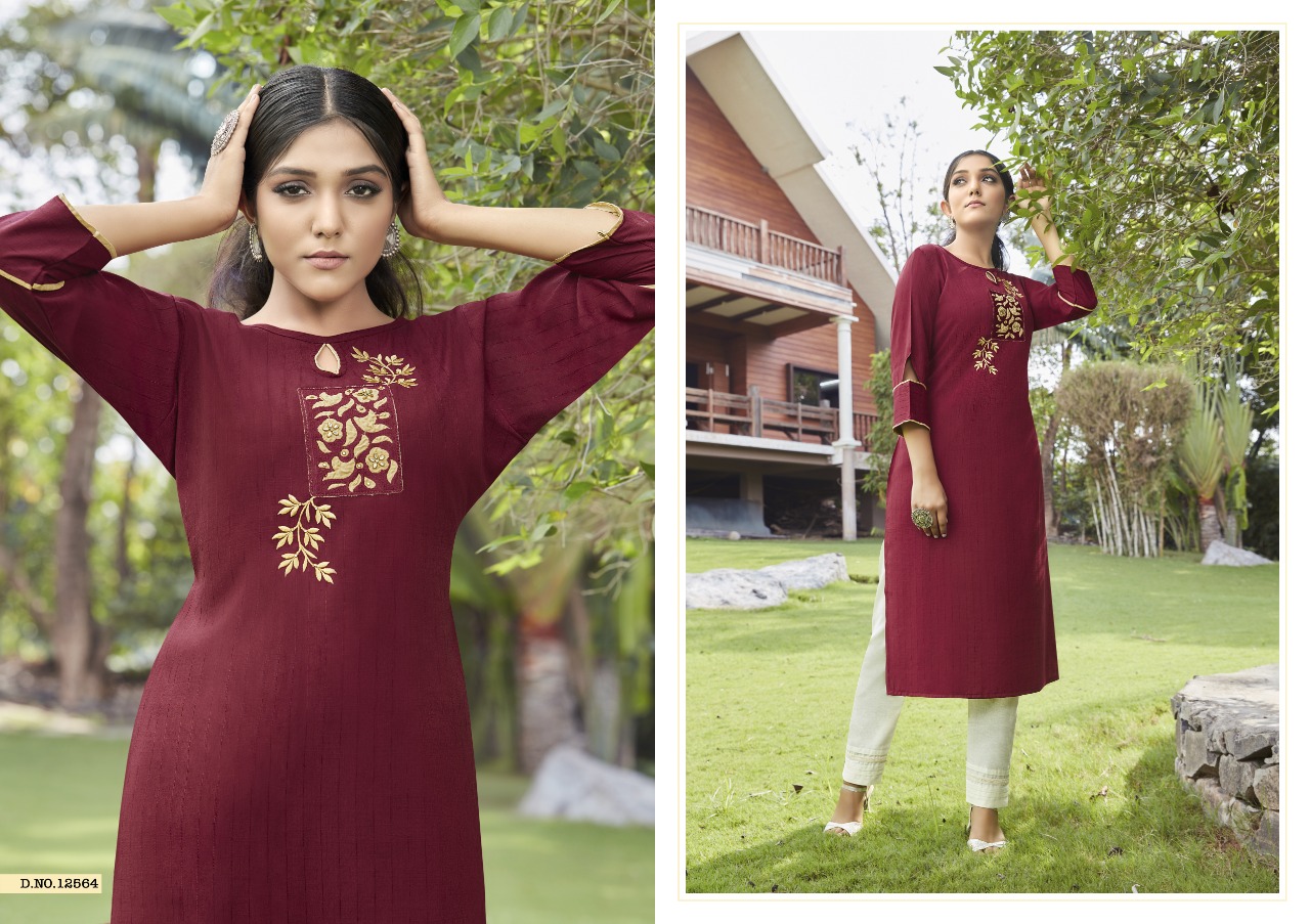 Kalaroop Broccoli Designer Rayon Kurti Wholesale Rate