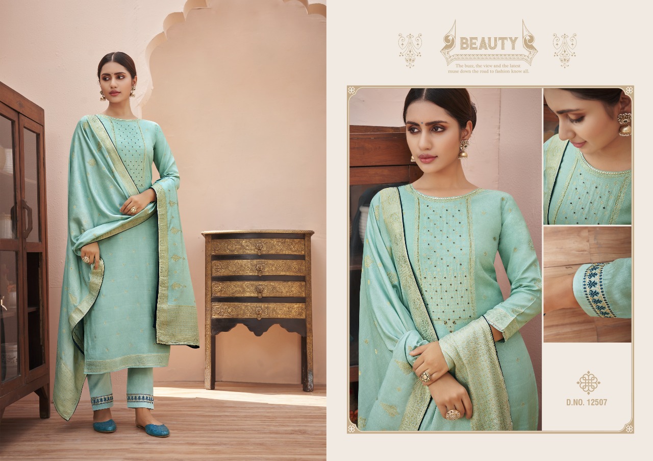 Kalaroop Tani Designer Ethnic Wear Jacquard Ready-made Salwar Suits Catalog
