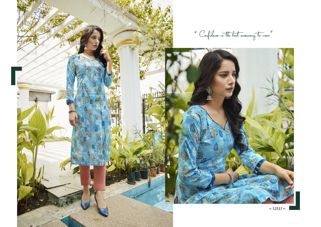Kalaroop Seltos Cotton Fancy Printed Kurti Catalog