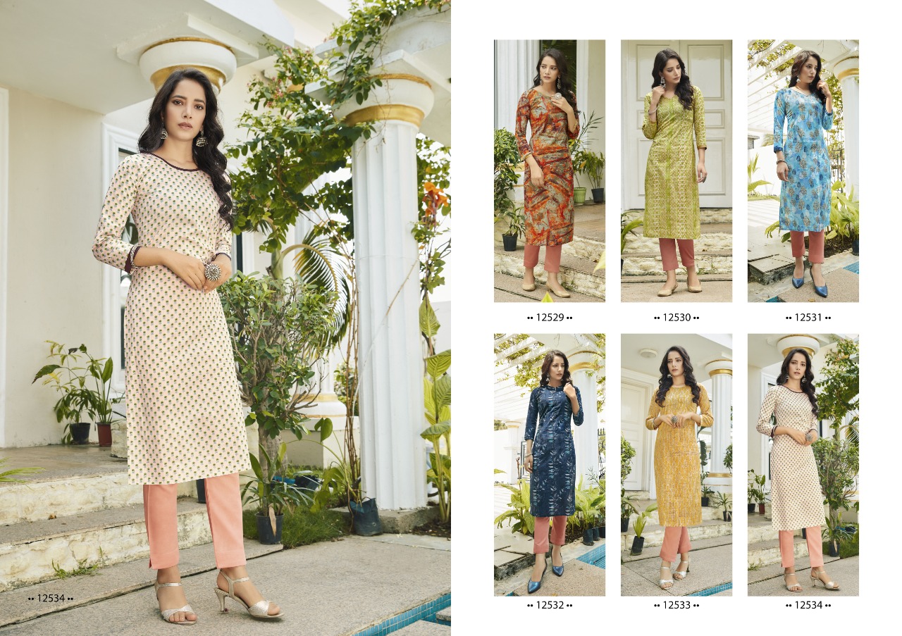 Kalaroop Seltos Cotton Fancy Printed Kurti Catalog