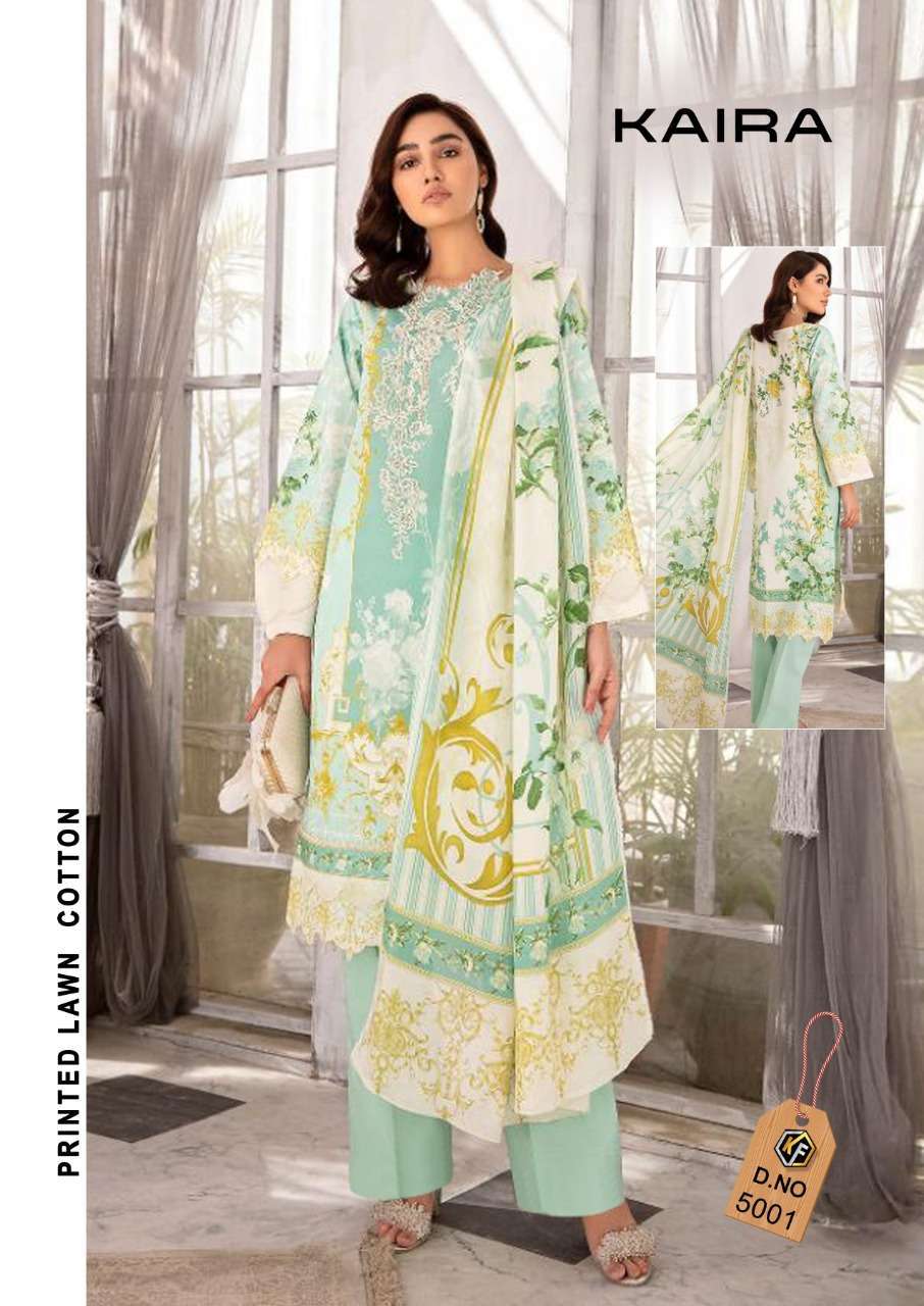 Keval Fab Kaira Vol 5 Luxury Lawn Cotton  Buy  Karachi Cotton Dress Material Wholesale