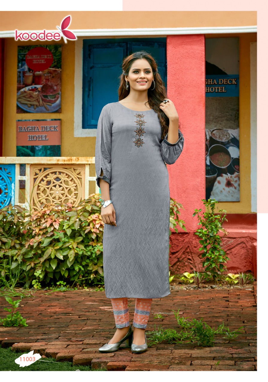 Koodee Kashvi Vol 1 Ethnic Fancy Kurti With Bottom Catalog