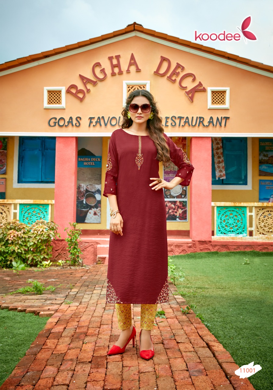 Koodee Kashvi Vol 1 Ethnic Fancy Kurti With Bottom Catalog