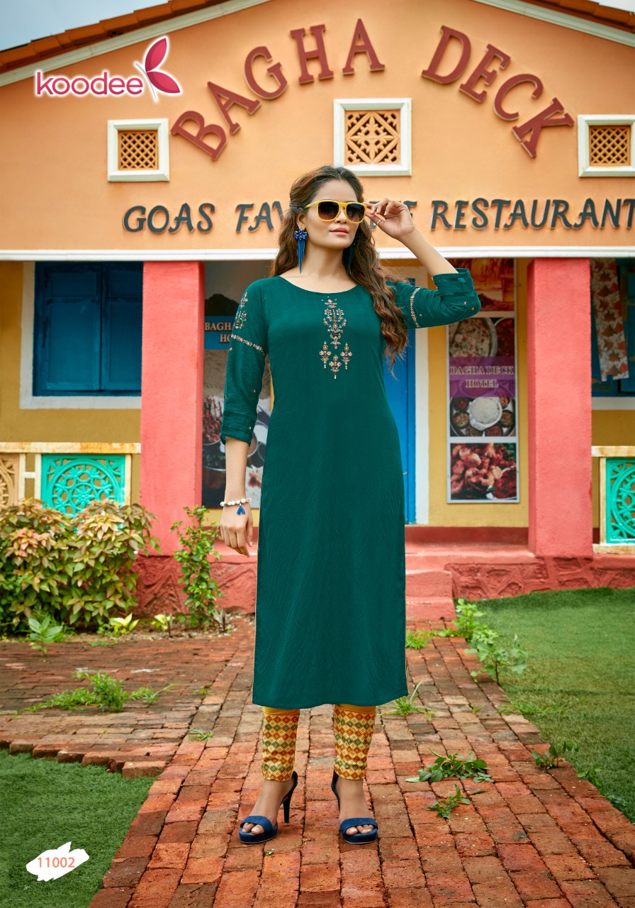 Koodee Kashvi Vol 1 Ethnic Fancy Kurti With Bottom Catalog