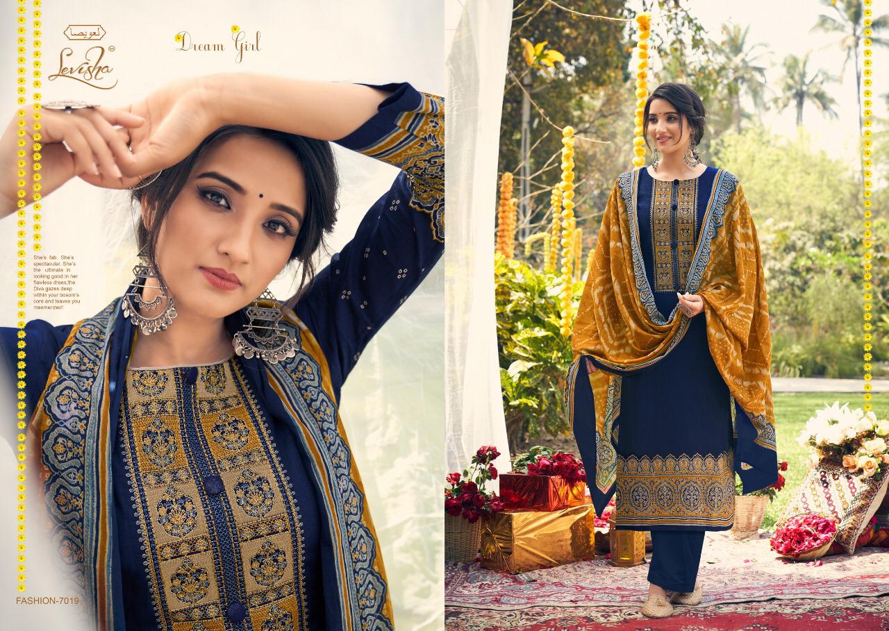 Levisha Parnika Exclusive Bandhej Designer Dress Material Catalog