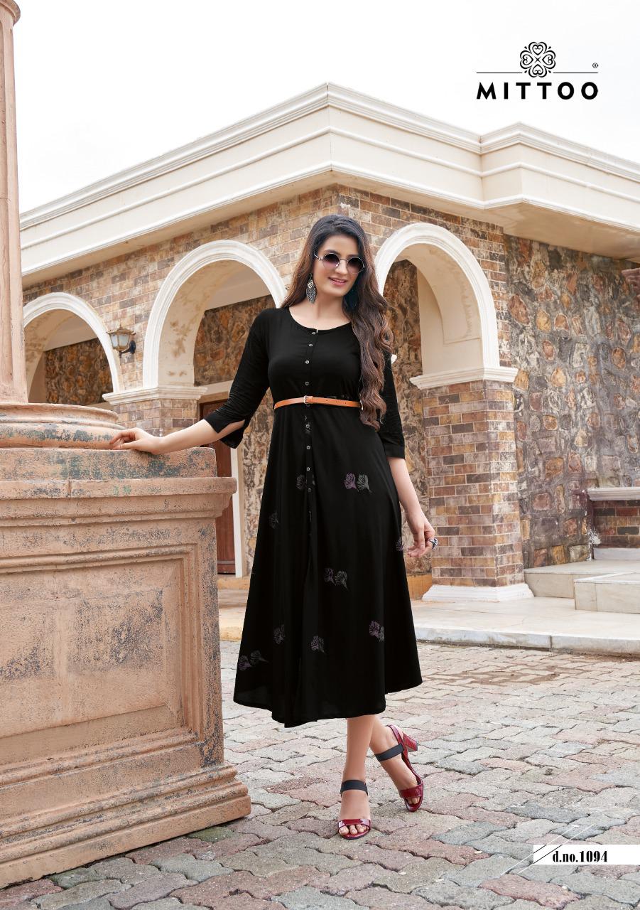 Mittoo Belt Vol  5 Fancy Rayon Print Kurti With Belt  Designer Kurtis Catalog