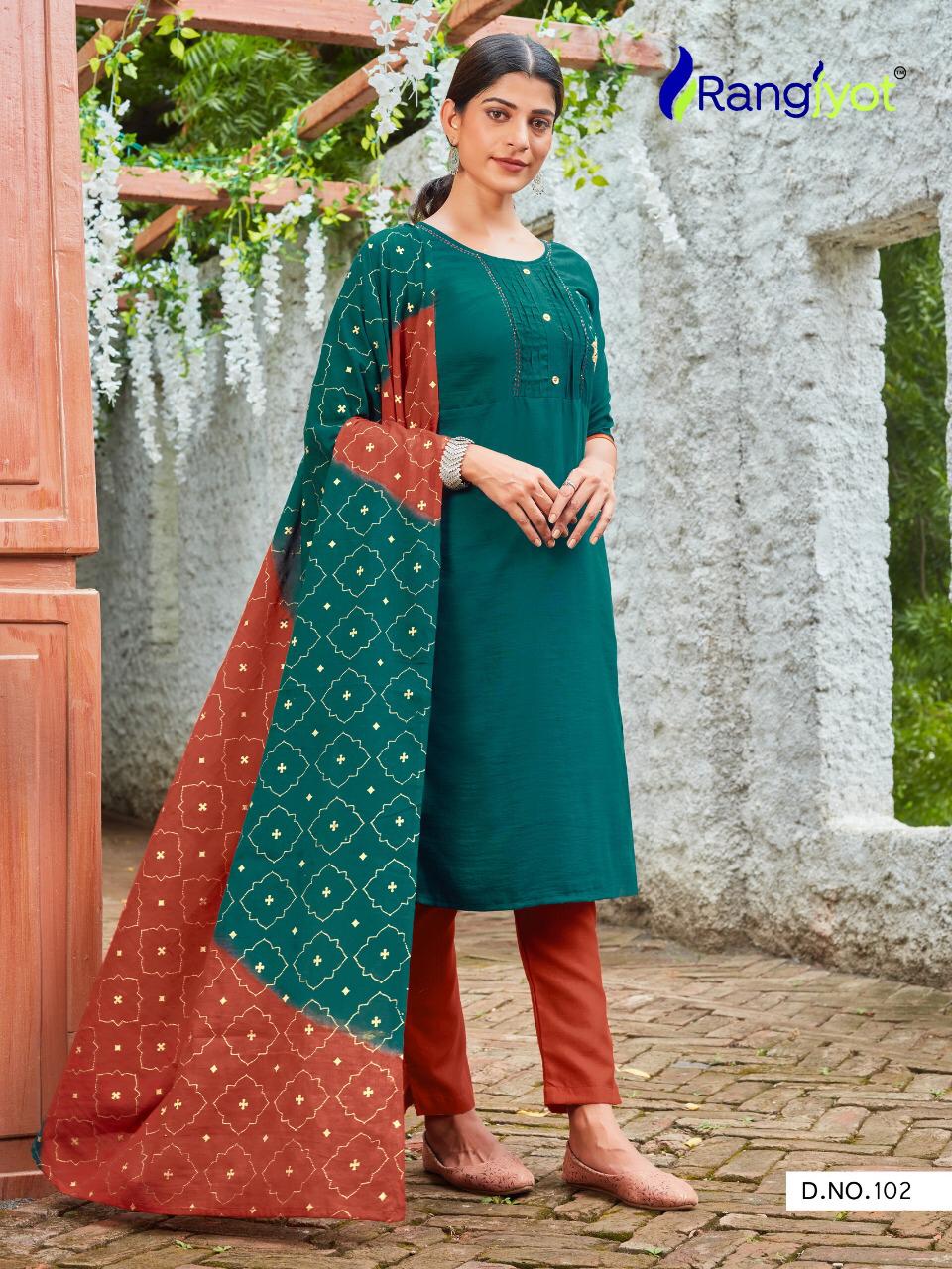 Rangjyot Chitra Vol 1 Silk Designer Ready-made Kurti Catalog