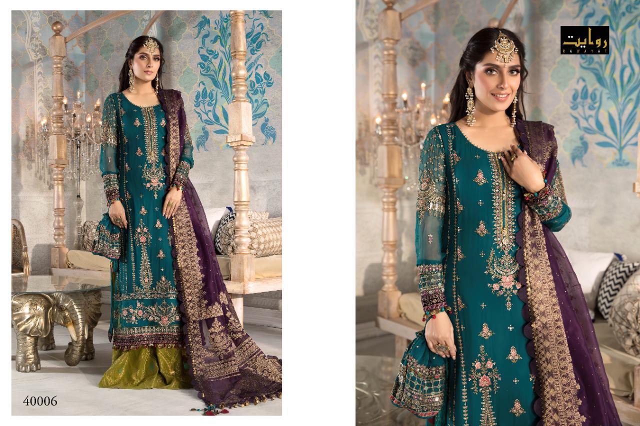 Rawayat Mbroidered Designer Georgette Embroidery Pakistani Salwar Sutis  Catalog