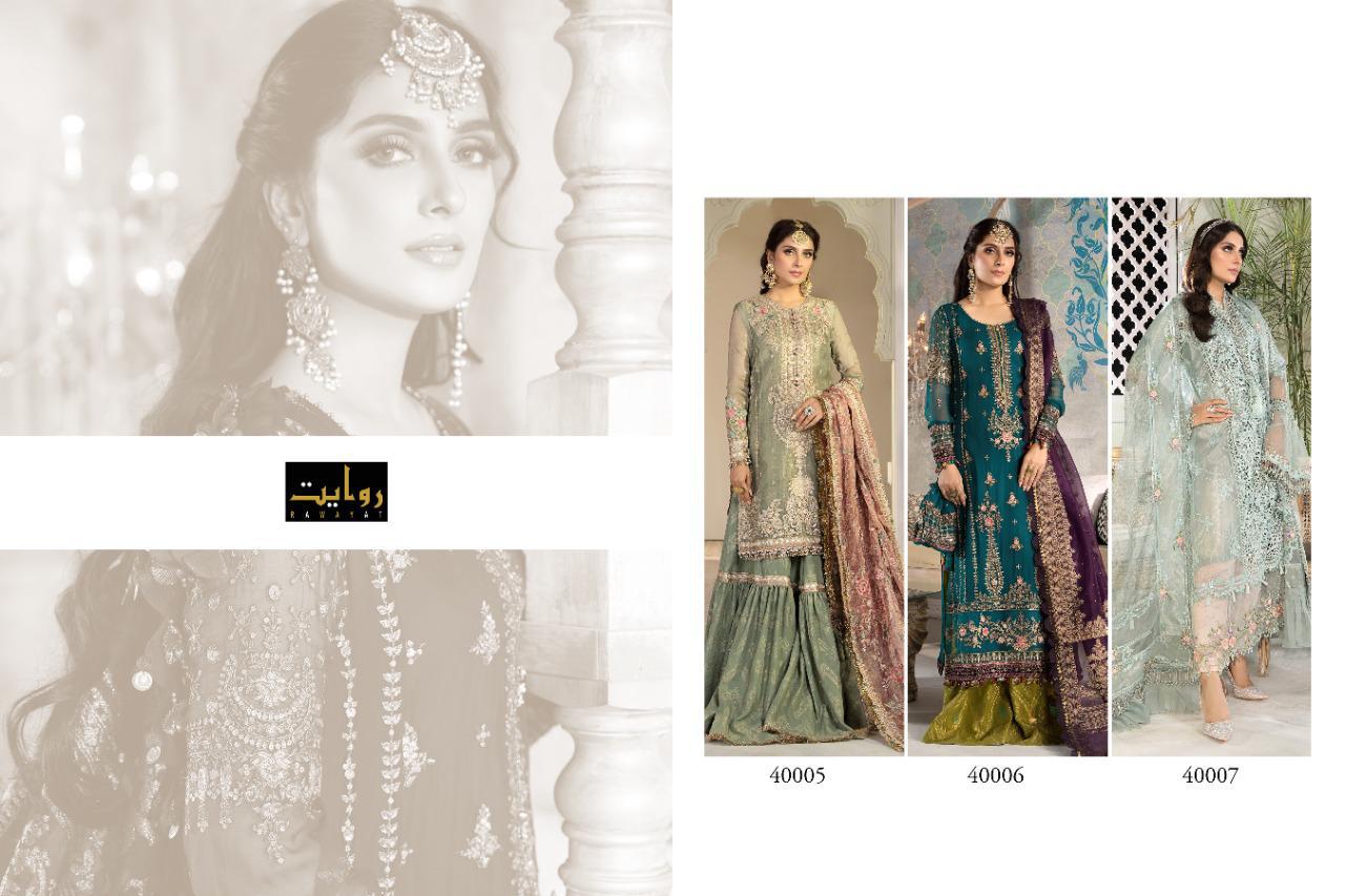 Rawayat Mbroidered Designer Georgette Embroidery Pakistani Salwar Sutis  Catalog