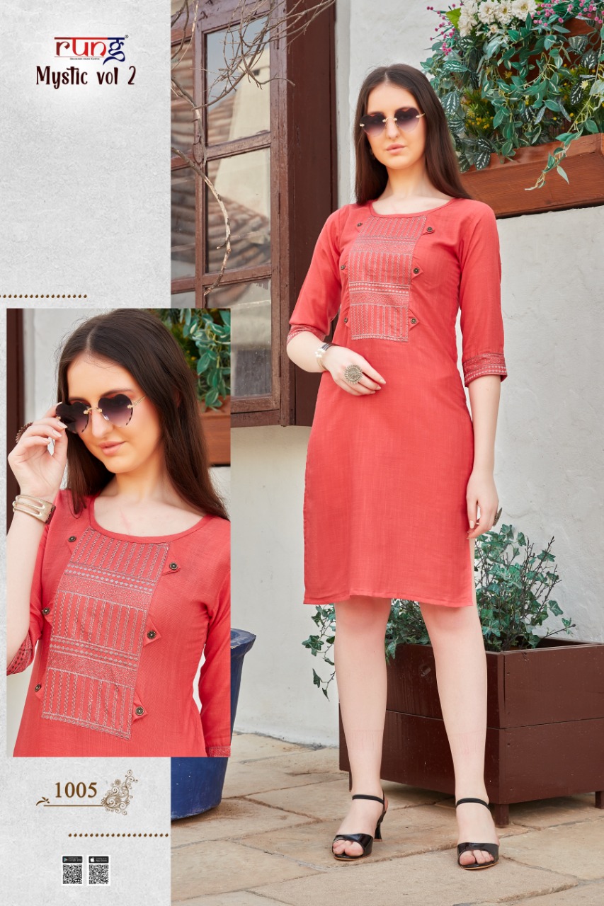 Rung  Mystic Vol 2 Casual Wear Printed Kurti Collection