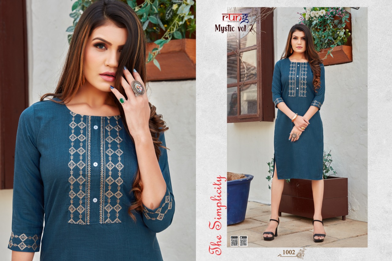 Rung  Mystic Vol 2 Casual Wear Printed Kurti Collection