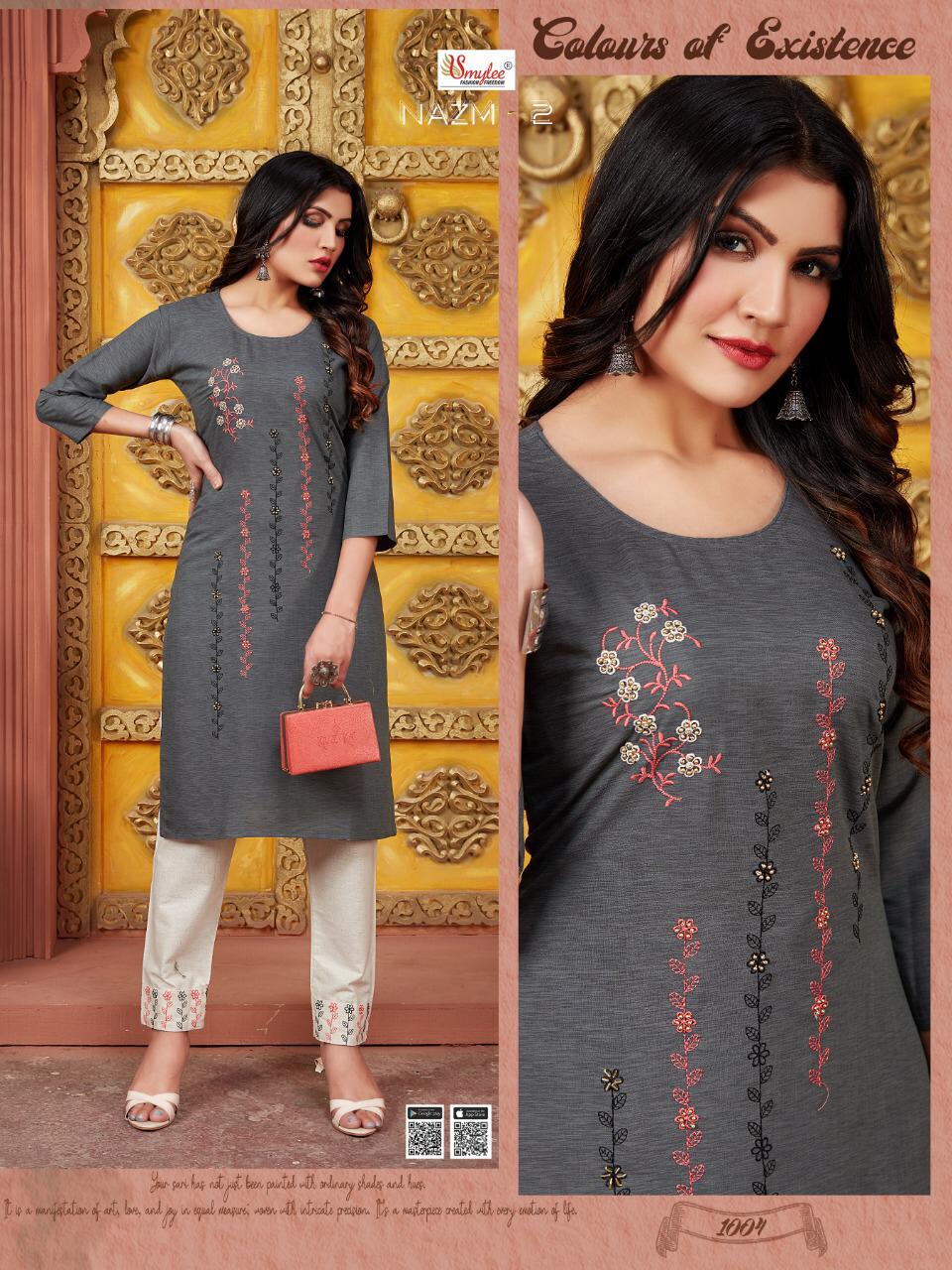 Rung Nazm Vol  2 Designer Kurti With Bottom Catalogue