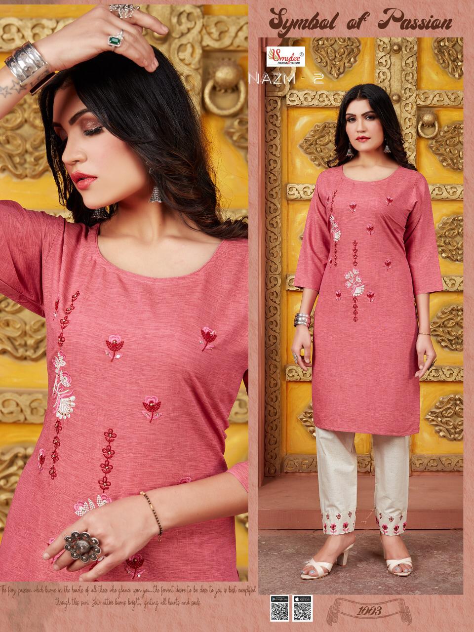 Rung Nazm Vol  2 Designer Kurti With Bottom Catalogue