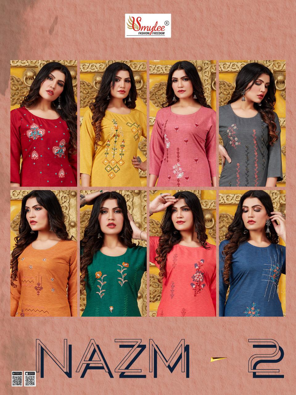 Rung Nazm Vol  2 Designer Kurti With Bottom Catalogue