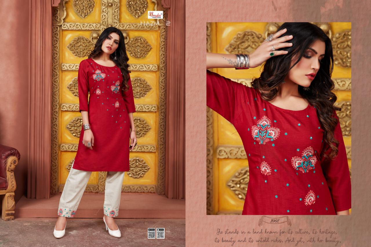 Rung Nazm Vol  2 Designer Kurti With Bottom Catalogue