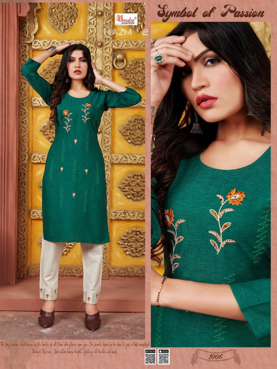 Rung Nazm Vol  2 Designer Kurti With Bottom Catalogue