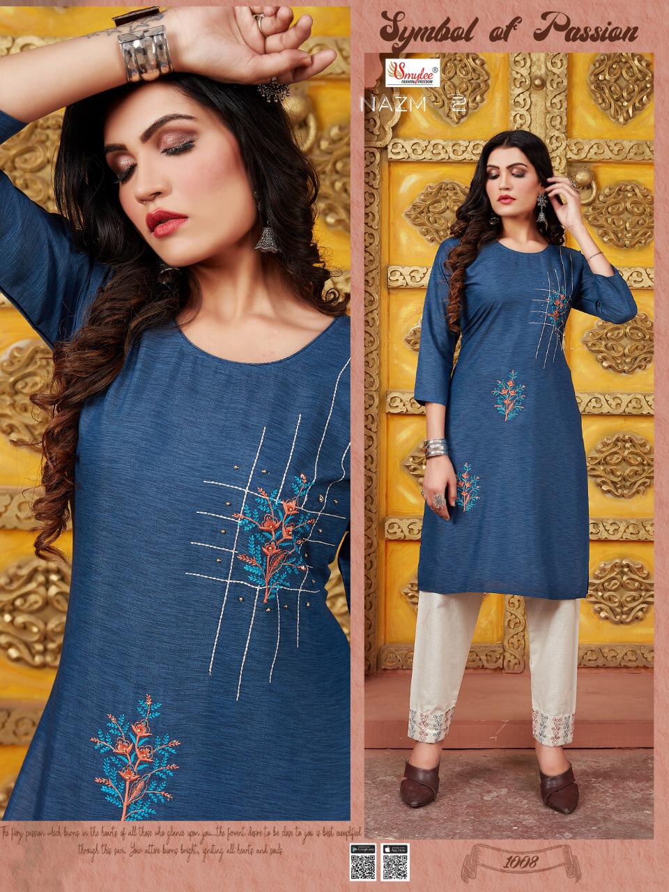 Rung Nazm Vol  2 Designer Kurti With Bottom Catalogue