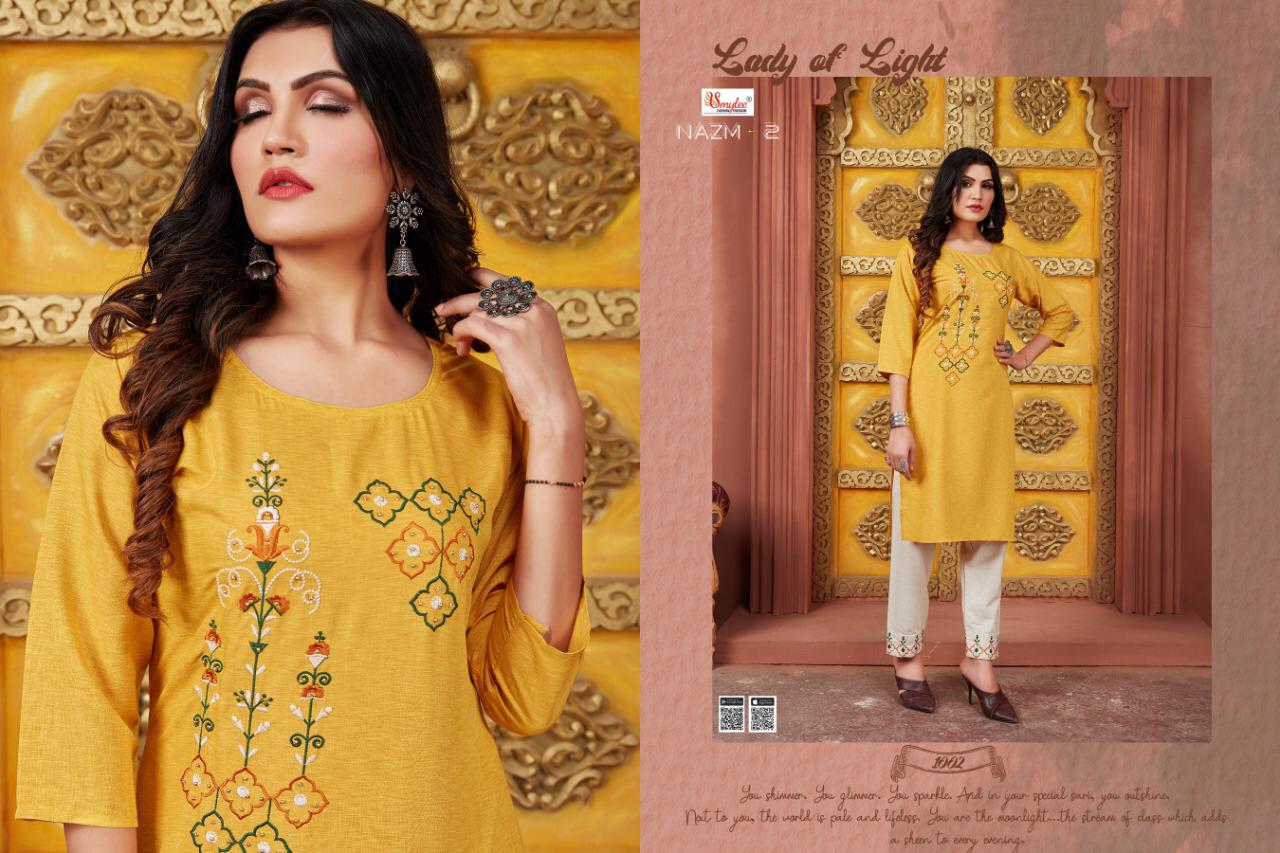 Rung Nazm Vol  2 Designer Kurti With Bottom Catalogue