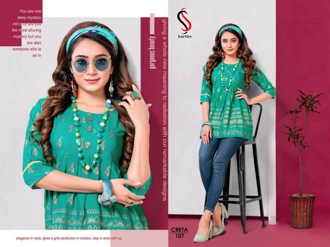 Ss Creta Rayon Fancy Western Top Catalog