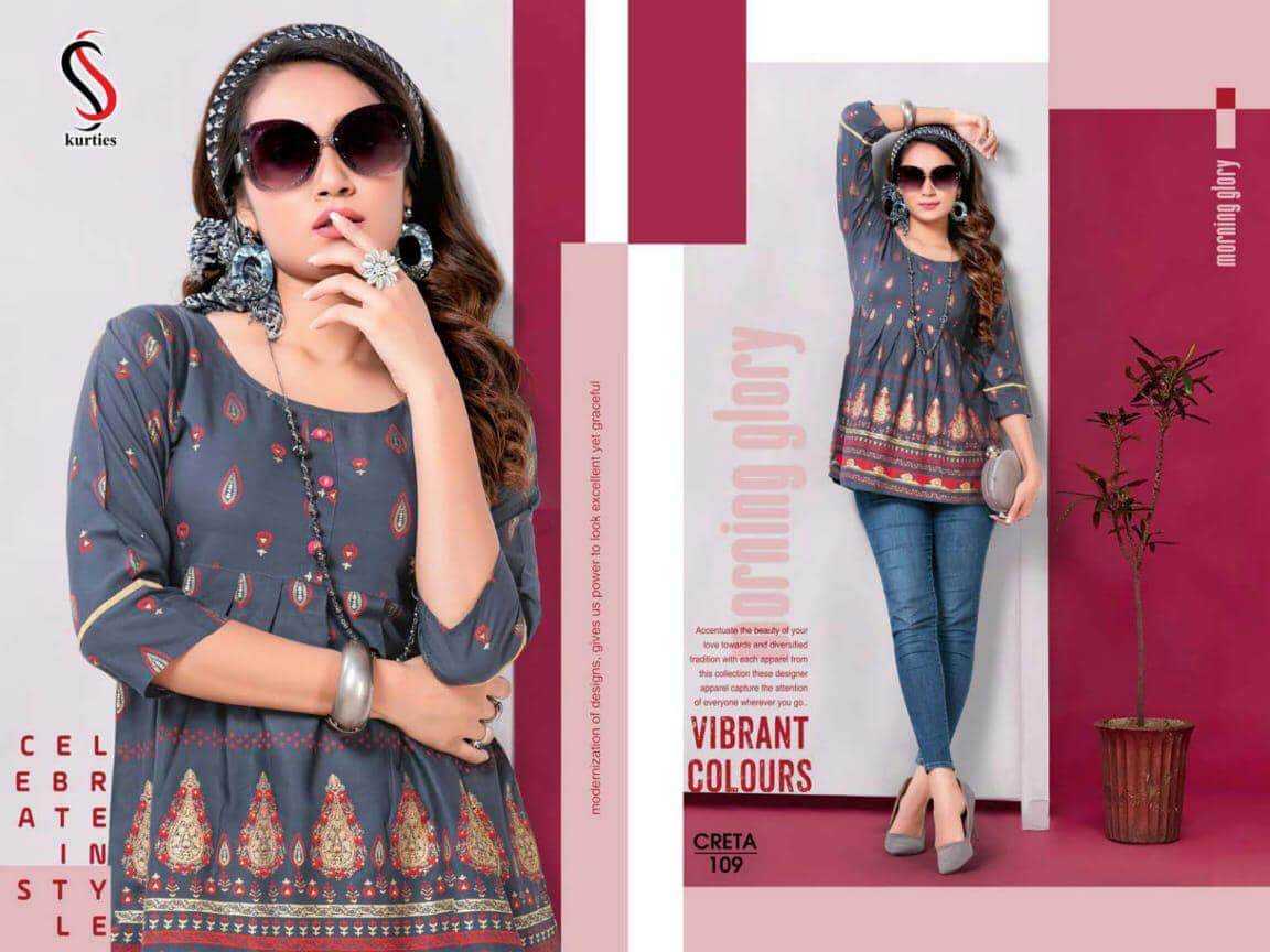 Ss Creta Rayon Fancy Western Top Catalog