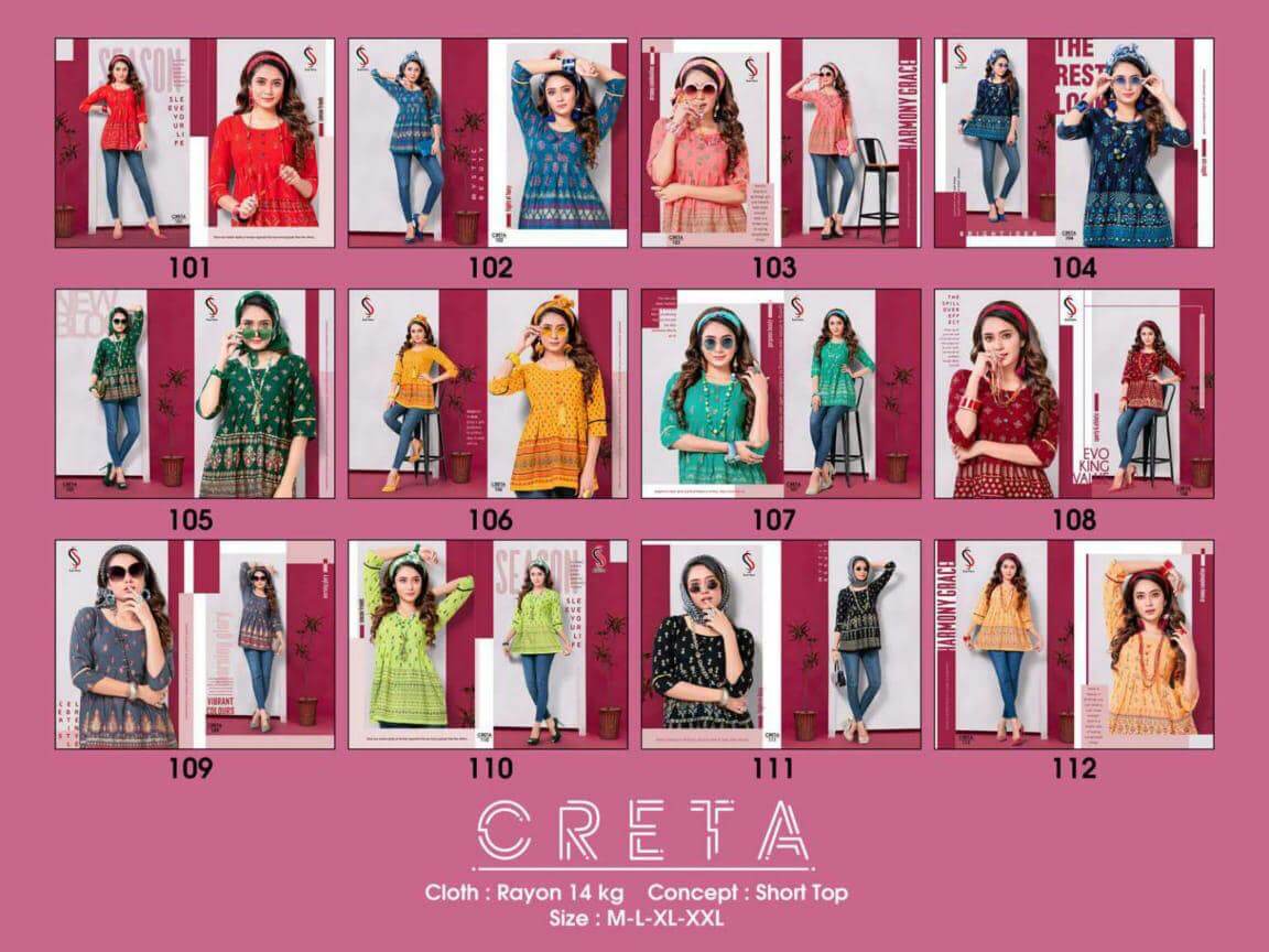 Ss Creta Rayon Fancy Western Top Catalog