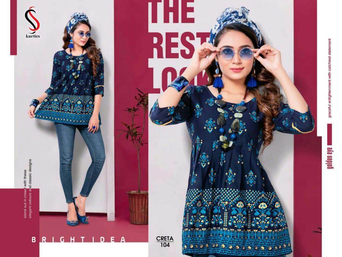 Ss Creta Rayon Fancy Western Top Catalog