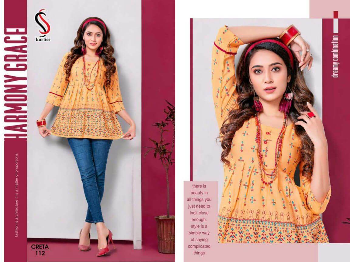 Ss Creta Rayon Fancy Western Top Catalog