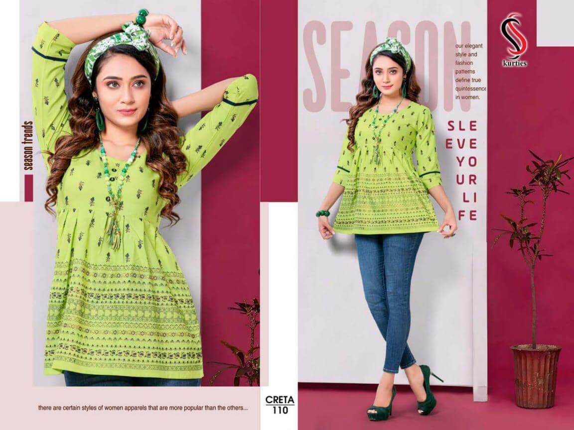 Ss Creta Rayon Fancy Western Top Catalog