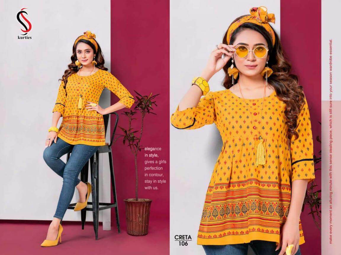 Ss Creta Rayon Fancy Western Top Catalog