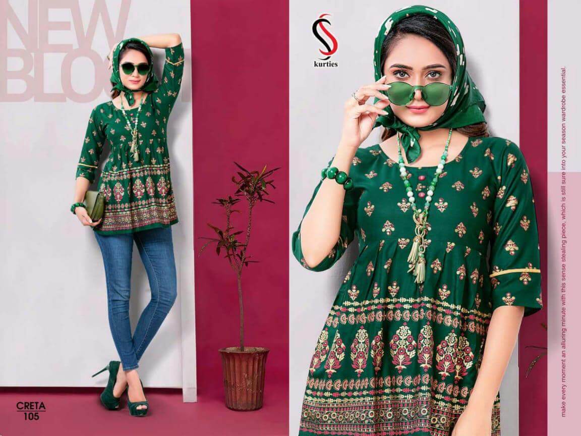 Ss Creta Rayon Fancy Western Top Catalog