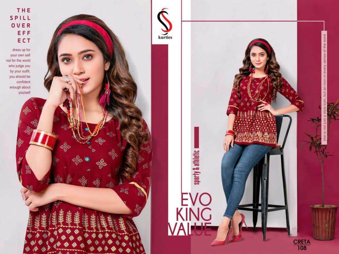 Ss Creta Rayon Fancy Western Top Catalog