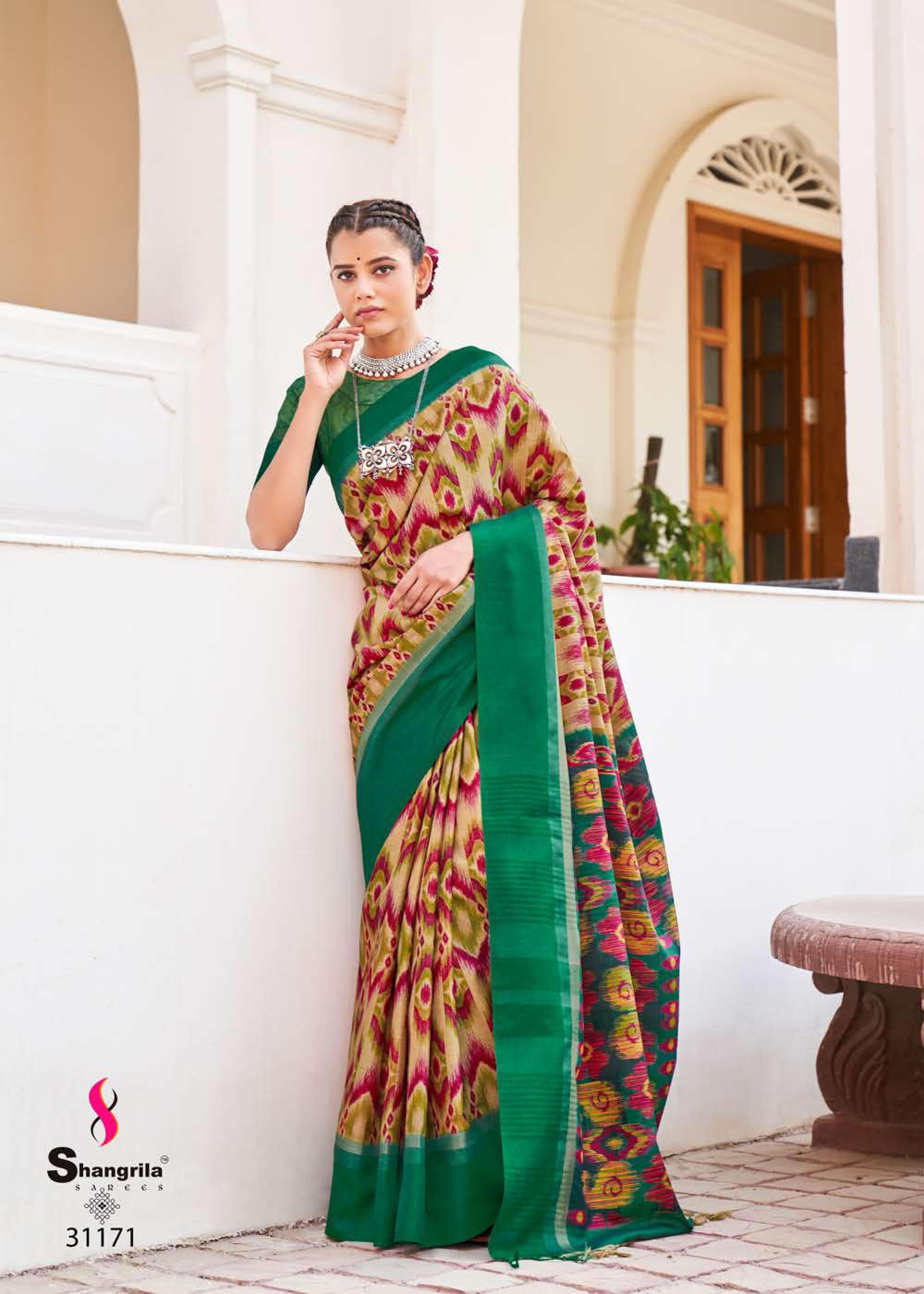 Shangrila Real Pochampally Silk Designer Silk Weaving Saree  Catalog