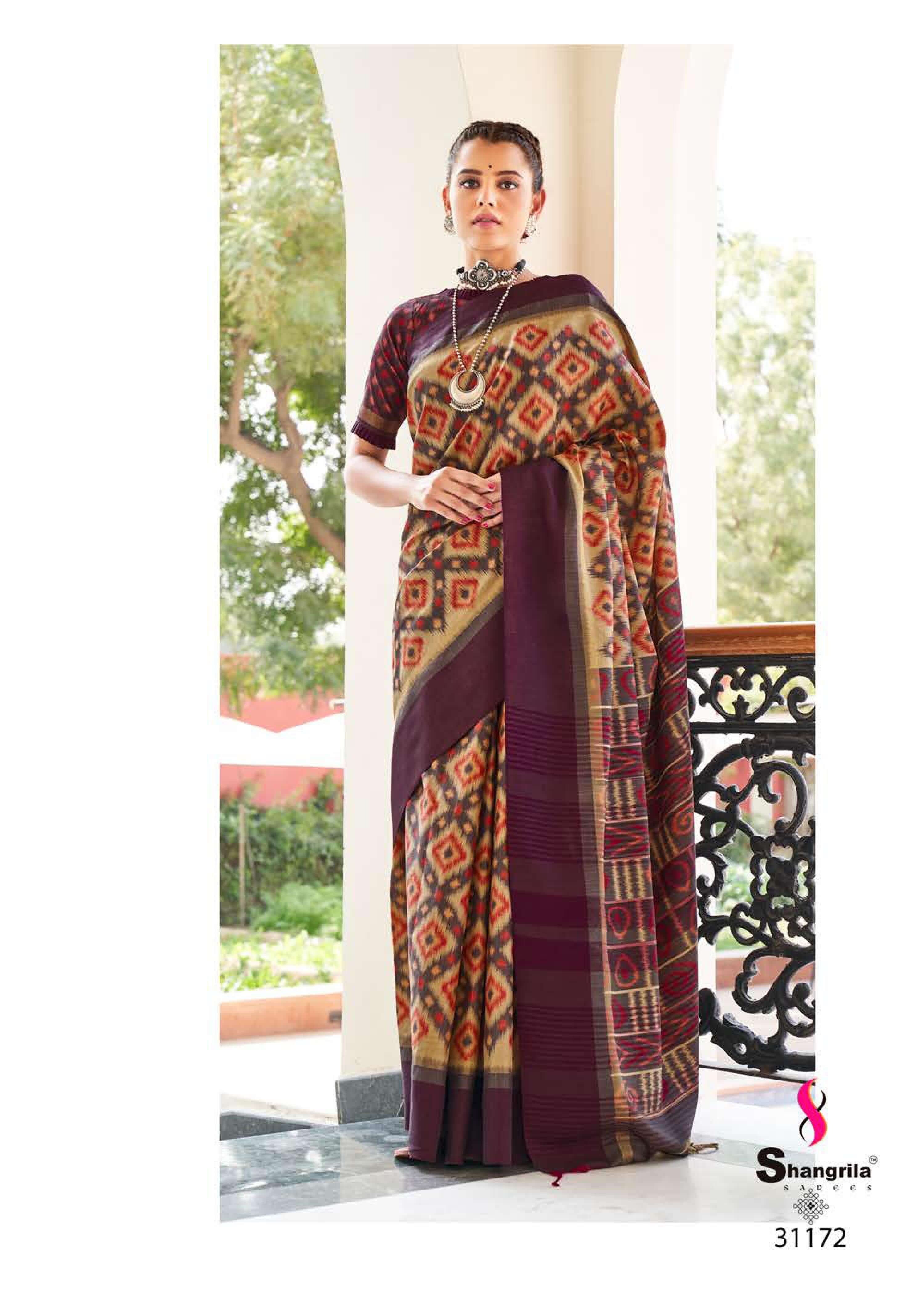 Shangrila Real Pochampally Silk Designer Silk Weaving Saree  Catalog