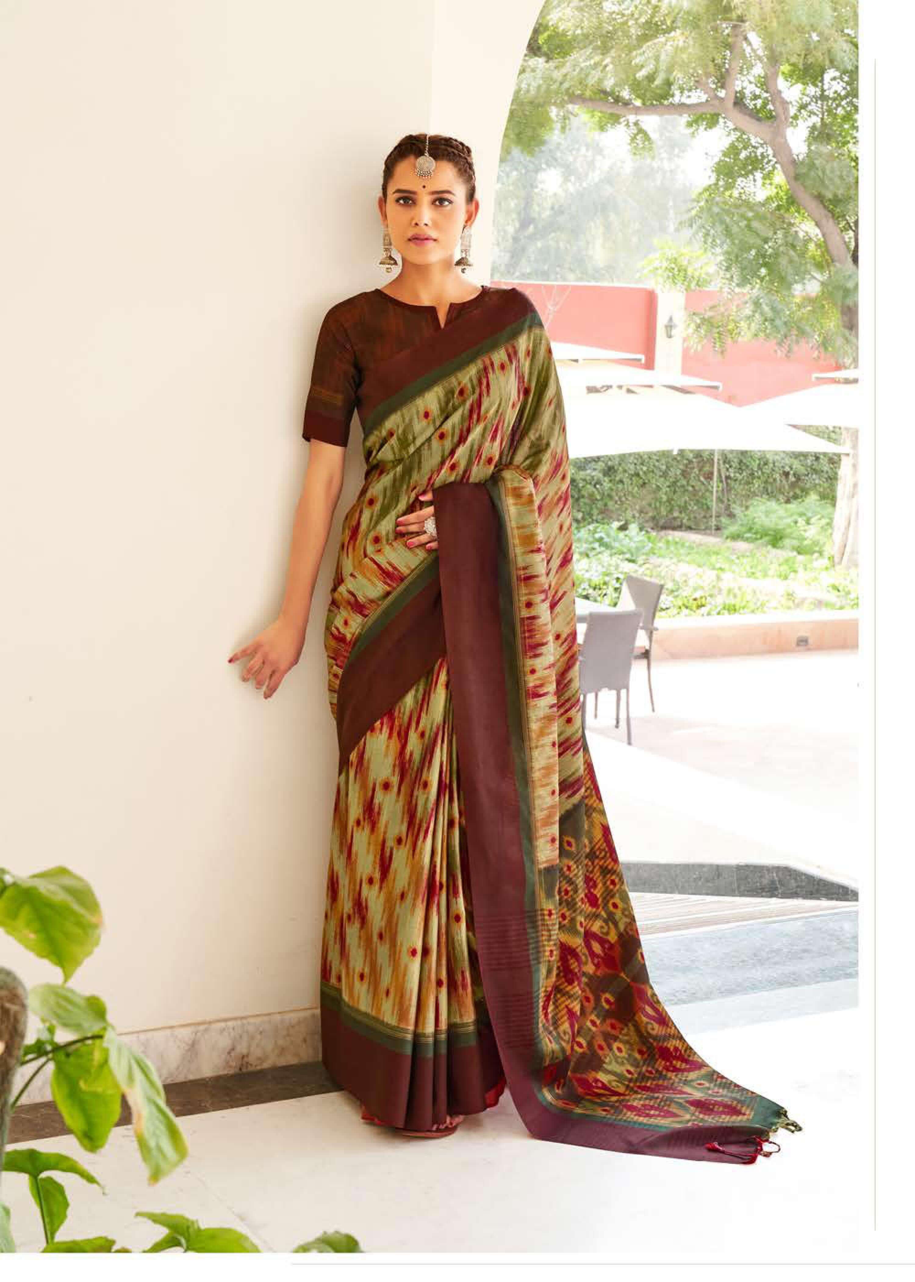 Shangrila Real Pochampally Silk Designer Silk Weaving Saree  Catalog