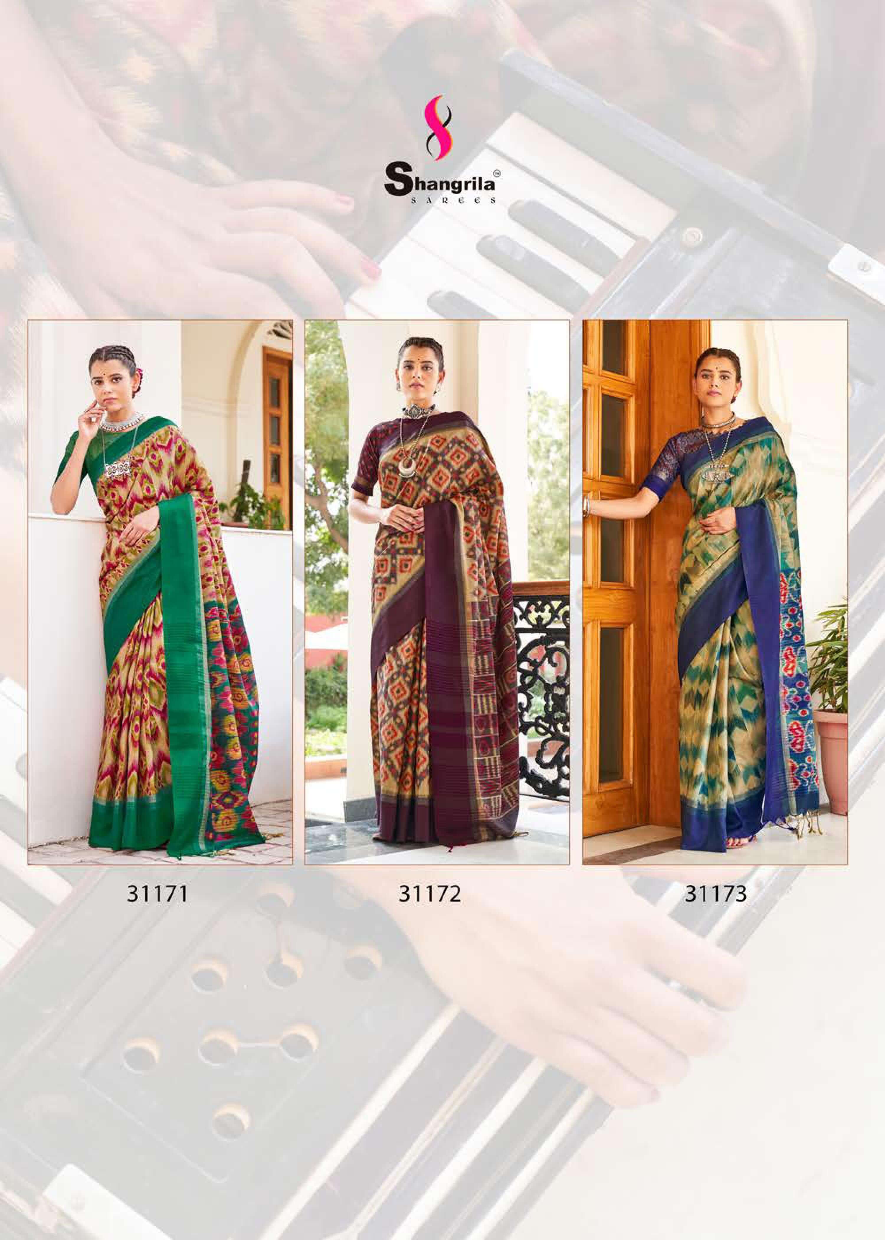 Shangrila Real Pochampally Silk Designer Silk Weaving Saree  Catalog