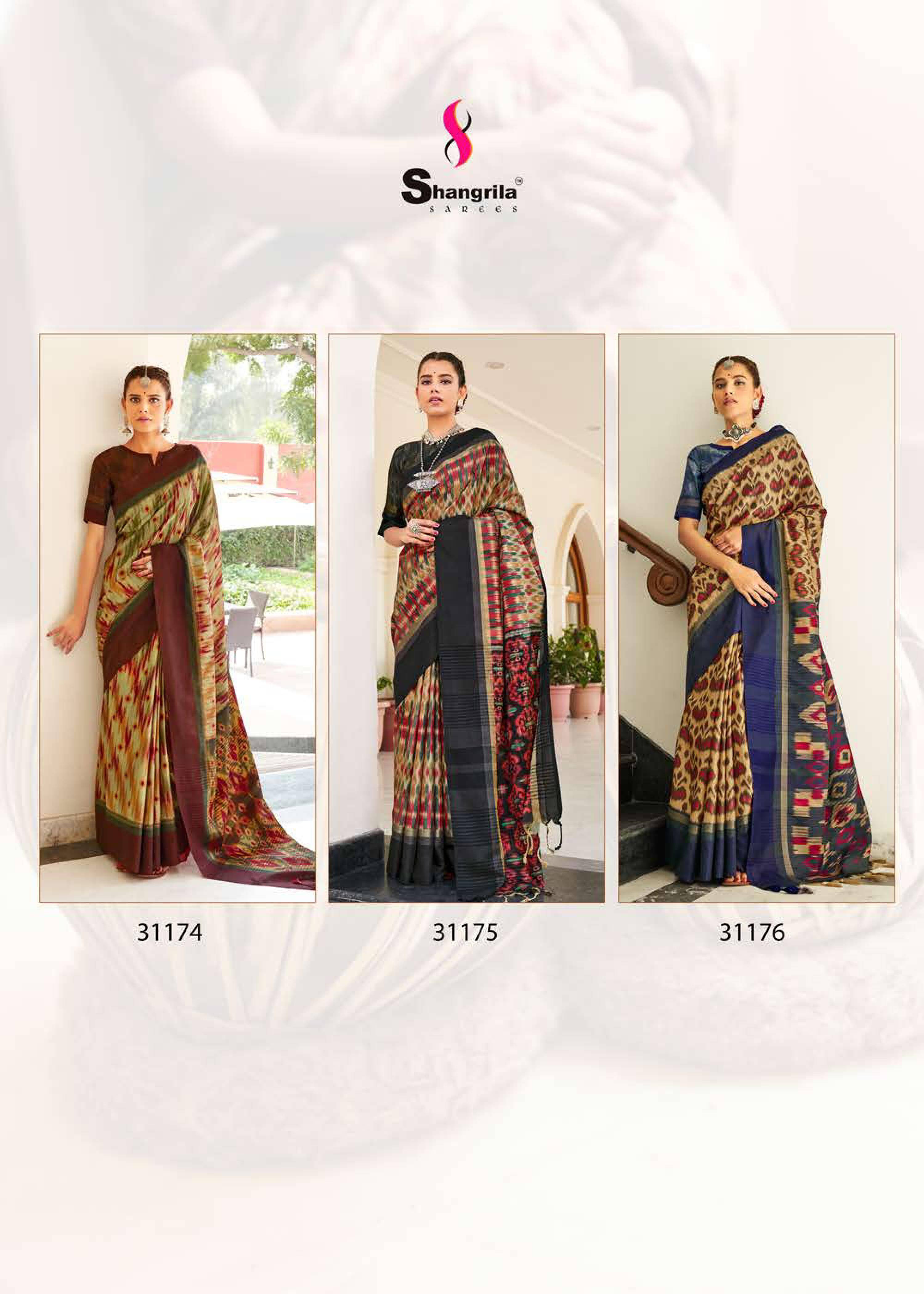 Shangrila Real Pochampally Silk Designer Silk Weaving Saree  Catalog
