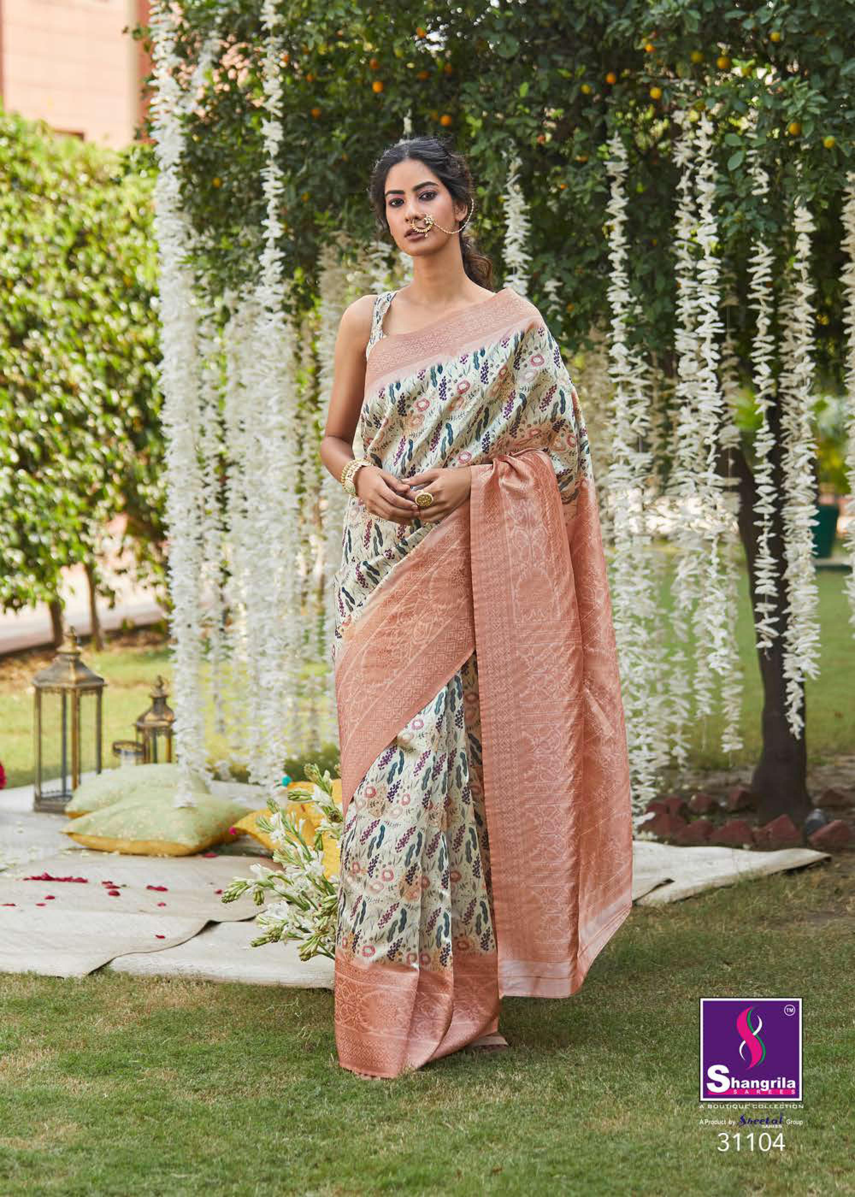 Shangrila Rich Kashmiri Digital Designer Ethnic Wear Saree Catalog