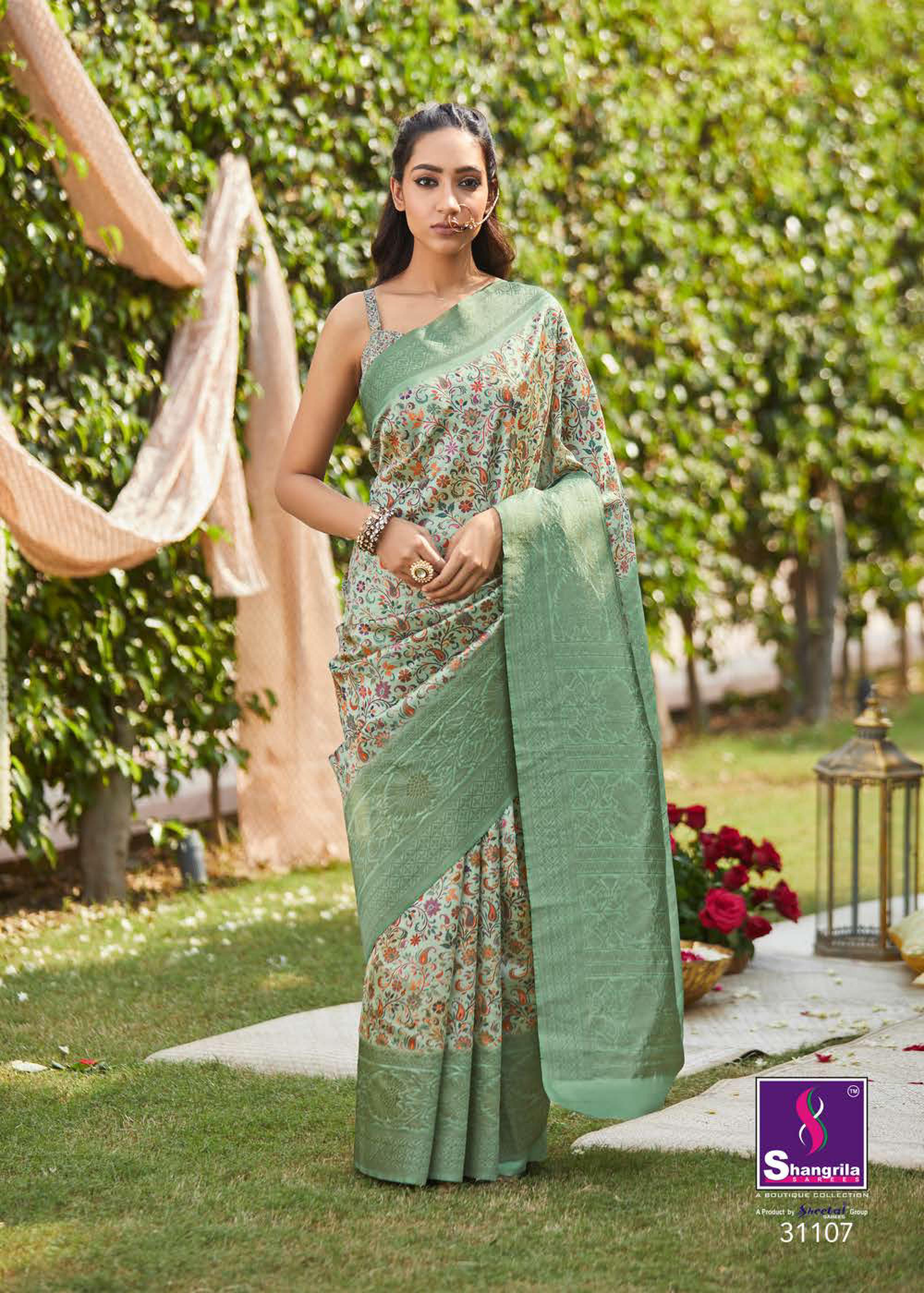 Shangrila Rich Kashmiri Digital Designer Ethnic Wear Saree Catalog