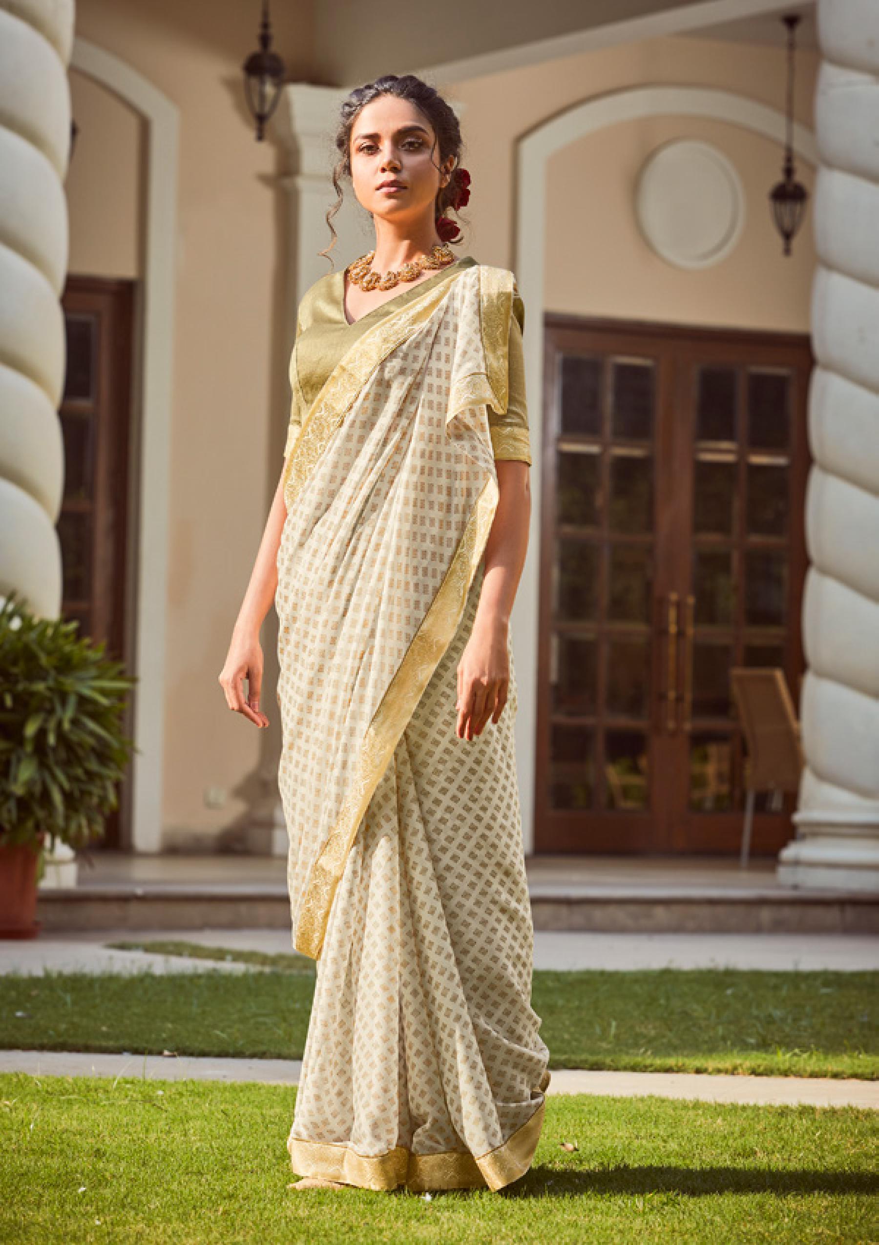 Shangrila Veronica Georgette Fancy Ethnic Wear Saree Catalog